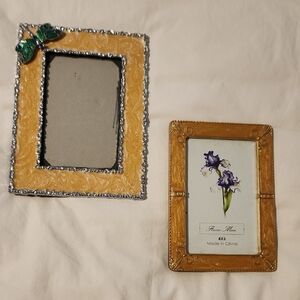 Elegant Gold and Silver Picture Frame Set